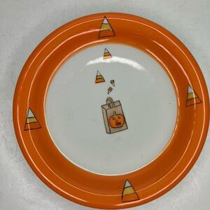 Hausenware Halloween Candy Corn Jack O Lantern Bag 6 Inch Plate Decor